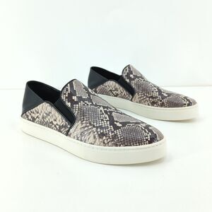 Vince Women 5.5 Garvey Shoes Brown Snakeskin Embossed Leather Slip On NEW